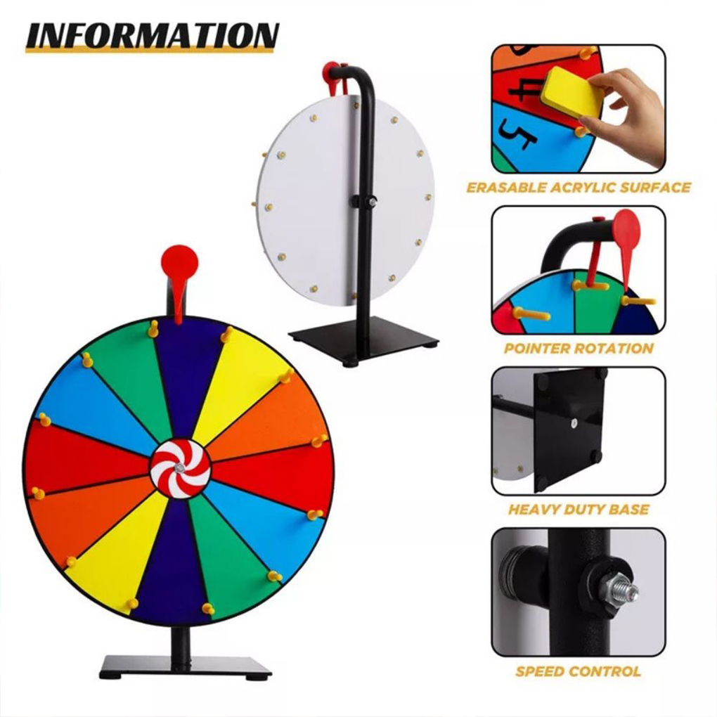 Wall Mounted Editable Spin Whe - Party Games Spin The Wheel recension och pris
