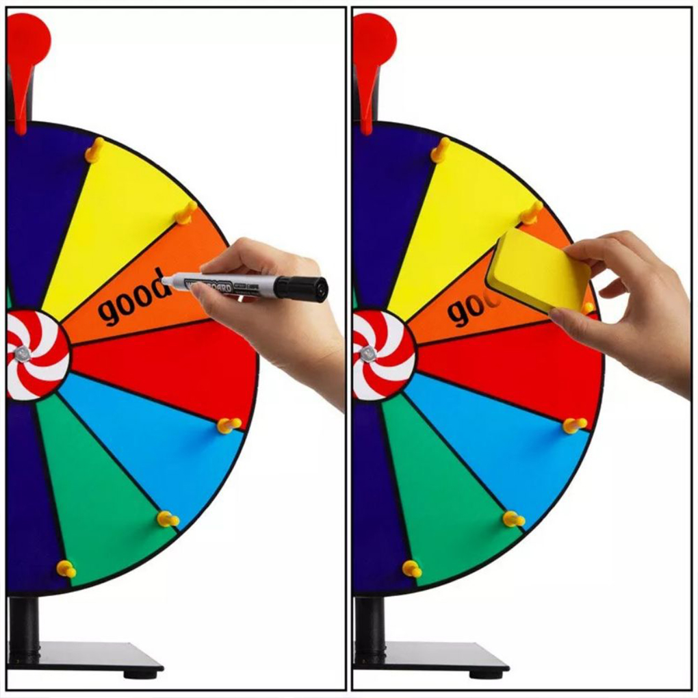 Wall Mounted Editable Spin Whe - Party Games Spin The Wheel recension och pris